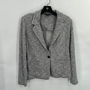 Tommy Hilfiger Women's Gray Casual 2 Pockets 1 Button Blazer Size Medium